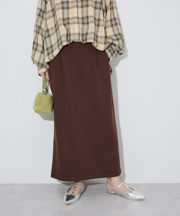 Green Parks「エアリークッションカットタイトスカート」|スカート|Brown