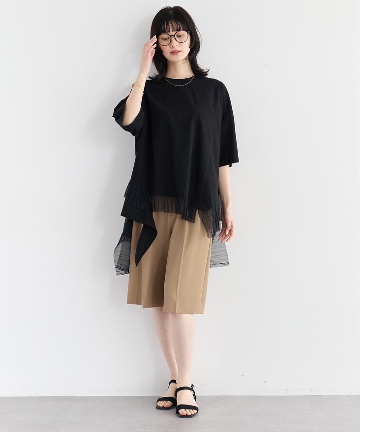 YECCA VECCA「【尾崎紗代子さん着用】タックハーフパンツ」|その他|
