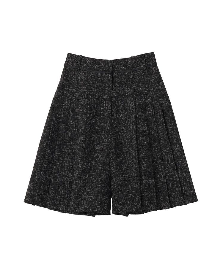 YECCA VECCA「プリーツMIXキュロットパンツ」|その他|Black