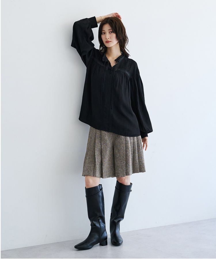 YECCA VECCA「プリーツMIXキュロットパンツ」|その他|
