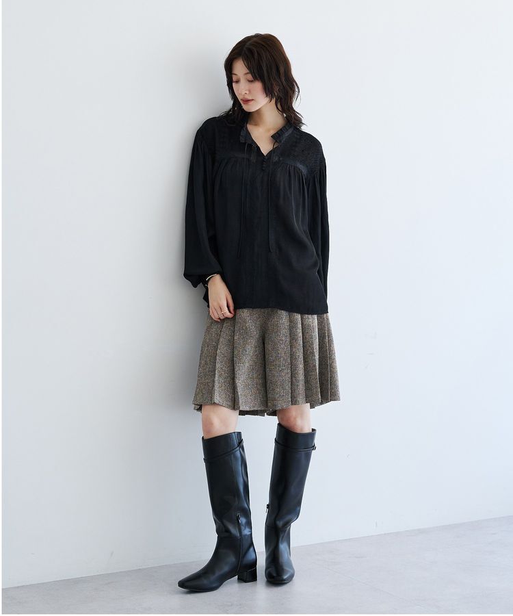 YECCA VECCA「プリーツMIXキュロットパンツ」|その他|