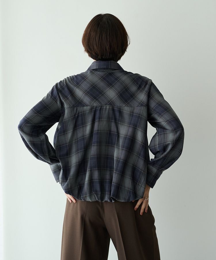 YECCA VECCA「チェック柄バルーンシャツ」|シャツ・ブラウス|