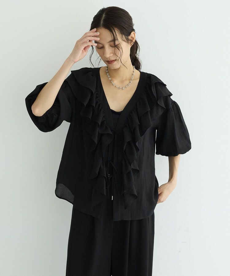 GARAGE OF GOOD CLOTHING「ボリュームラッフルカラーブラウス」|シャツ・ブラウス|