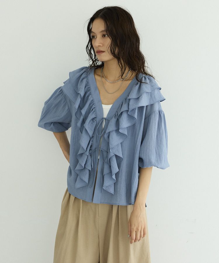 GARAGE OF GOOD CLOTHING「ボリュームラッフルカラーブラウス」|シャツ・ブラウス|