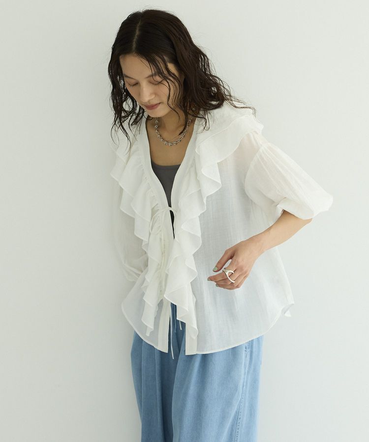GARAGE OF GOOD CLOTHING「ボリュームラッフルカラーブラウス」|シャツ・ブラウス|