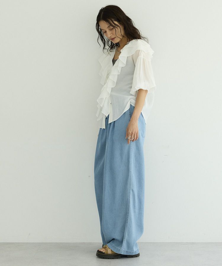 GARAGE OF GOOD CLOTHING「ボリュームラッフルカラーブラウス」|シャツ・ブラウス|