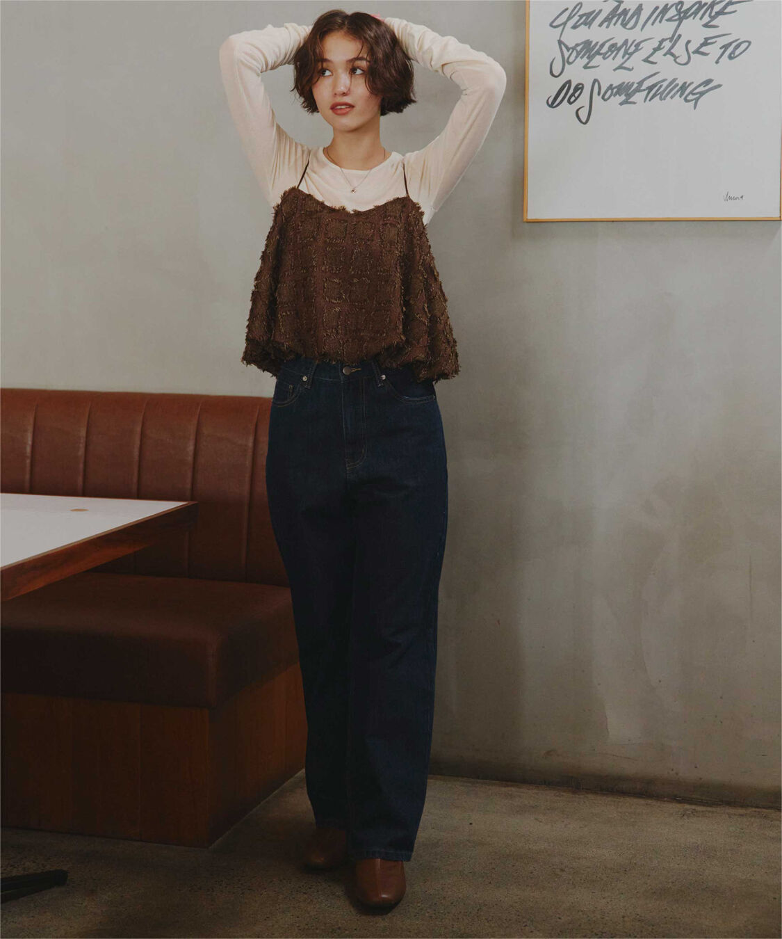titivate「袖シャーリングシアートップス」|Tシャツ・カットソー|