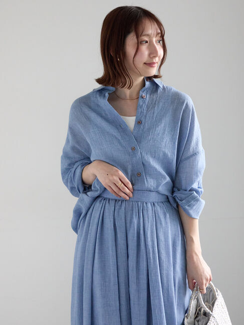 Te chichi「シャンブレーボイルシャツ(セットアップ可)」|シャツ・ブラウス|
