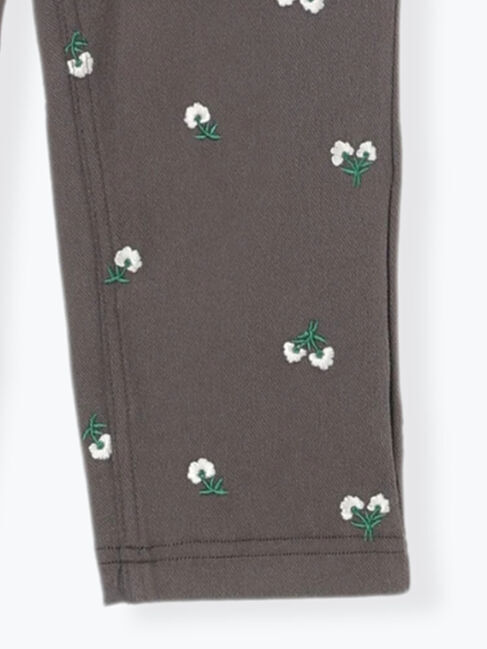Samansa Mos2 Lagom「花刺繍カットツイルパンツ」|その他|