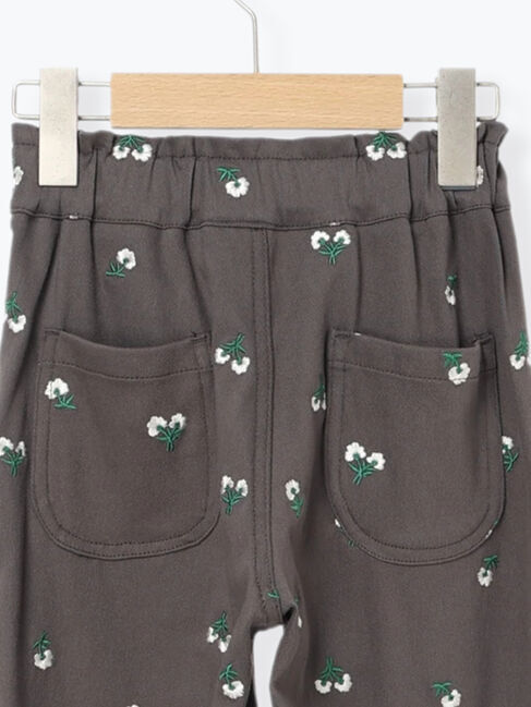 Samansa Mos2 Lagom「花刺繍カットツイルパンツ」|その他|