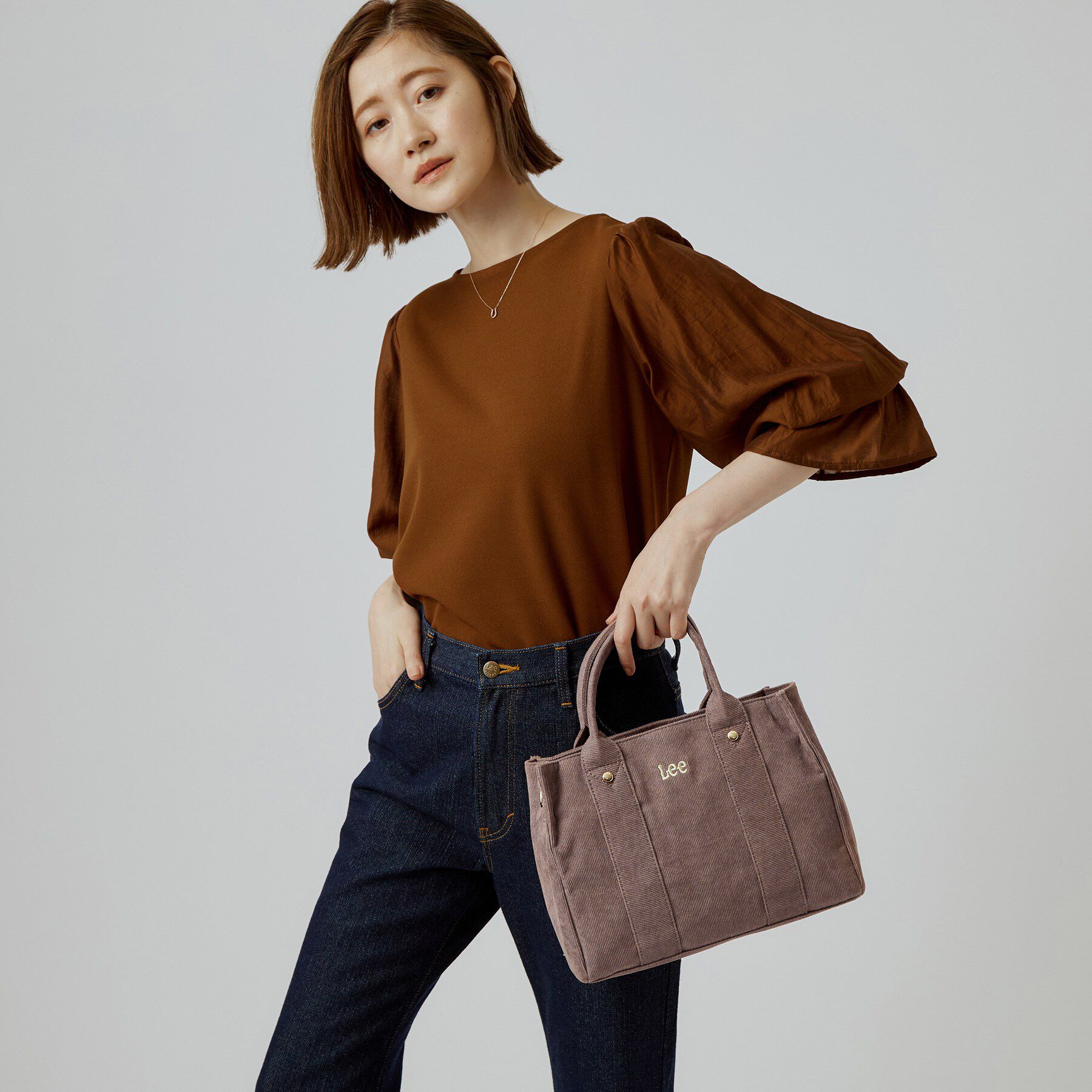 grove「【Lee別注】コーディロイ2wayトート」|トートバッグ|