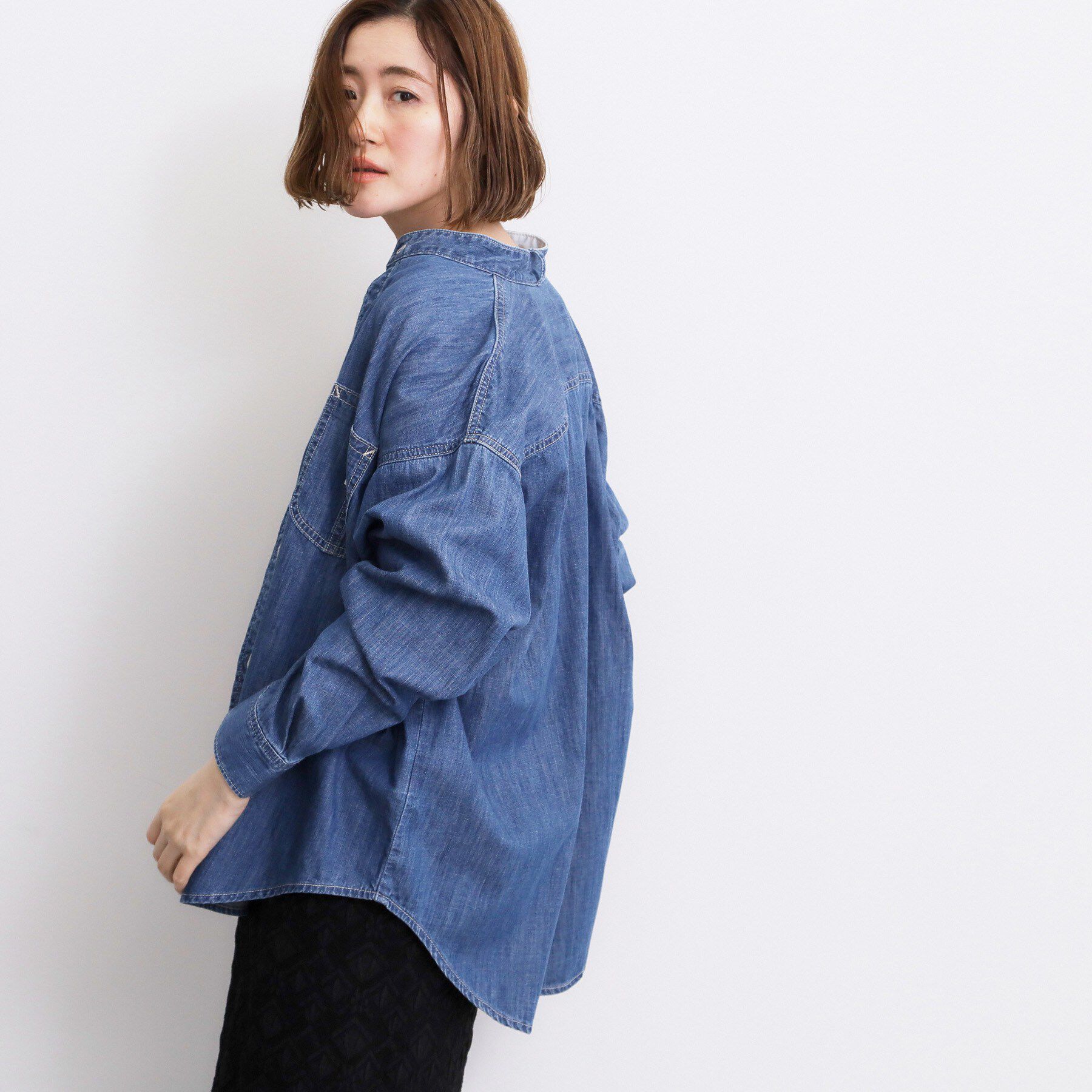 grove「【Lee&times;grove別注】DENIM BOWTIE SHIRTS」|シャツ・ブラウス|
