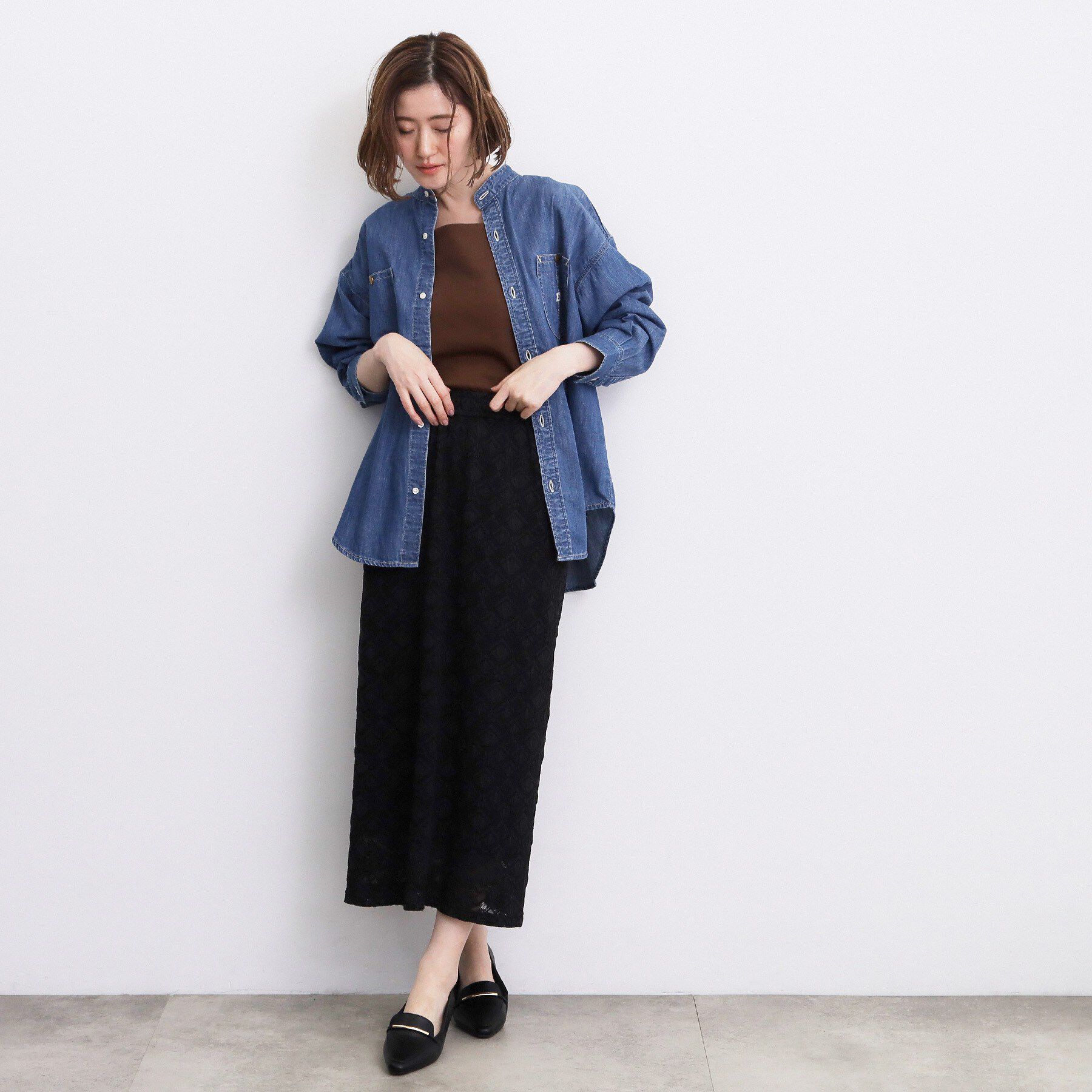 grove「【Lee&times;grove別注】DENIM BOWTIE SHIRTS」|シャツ・ブラウス|