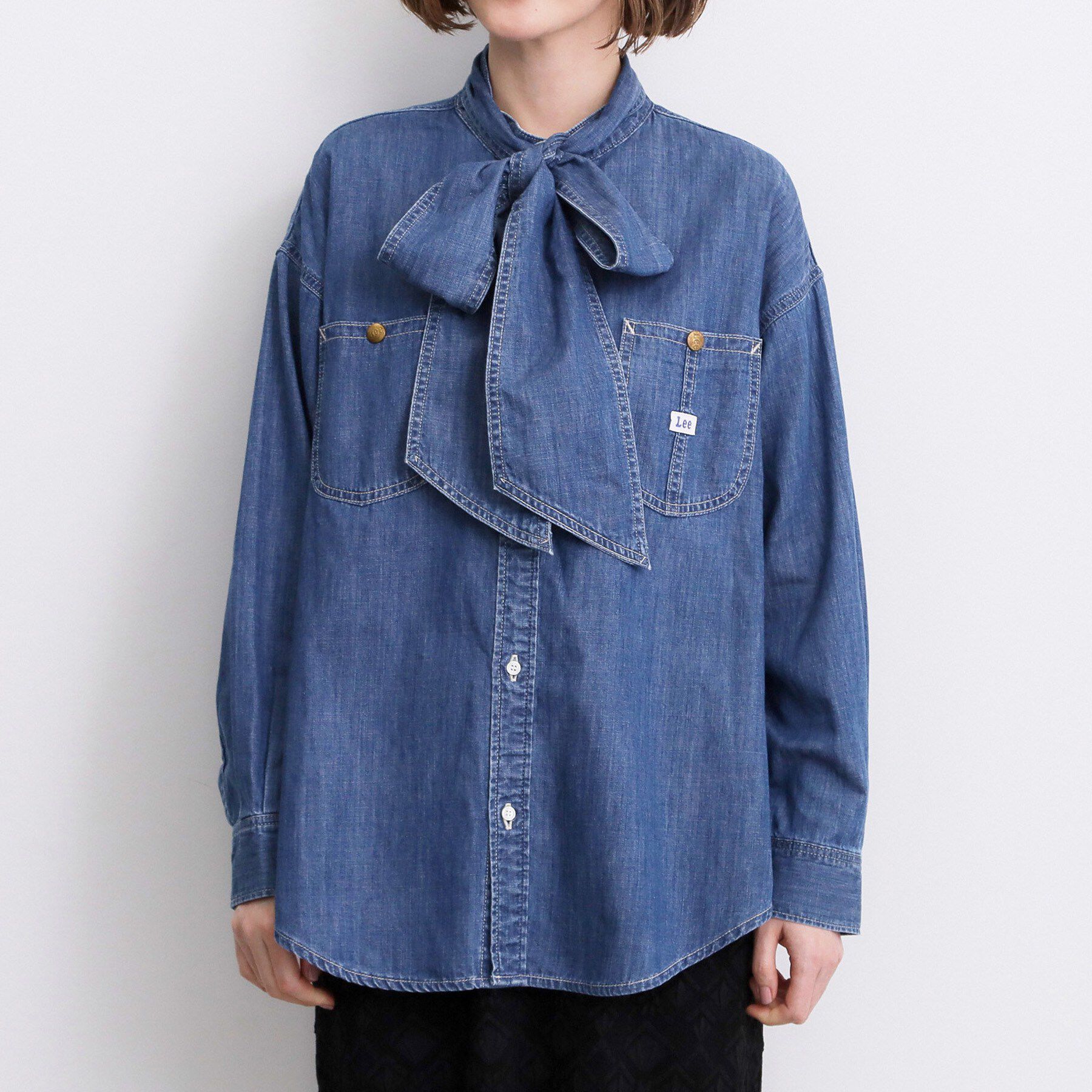 grove「【Lee&times;grove別注】DENIM BOWTIE SHIRTS」|シャツ・ブラウス|