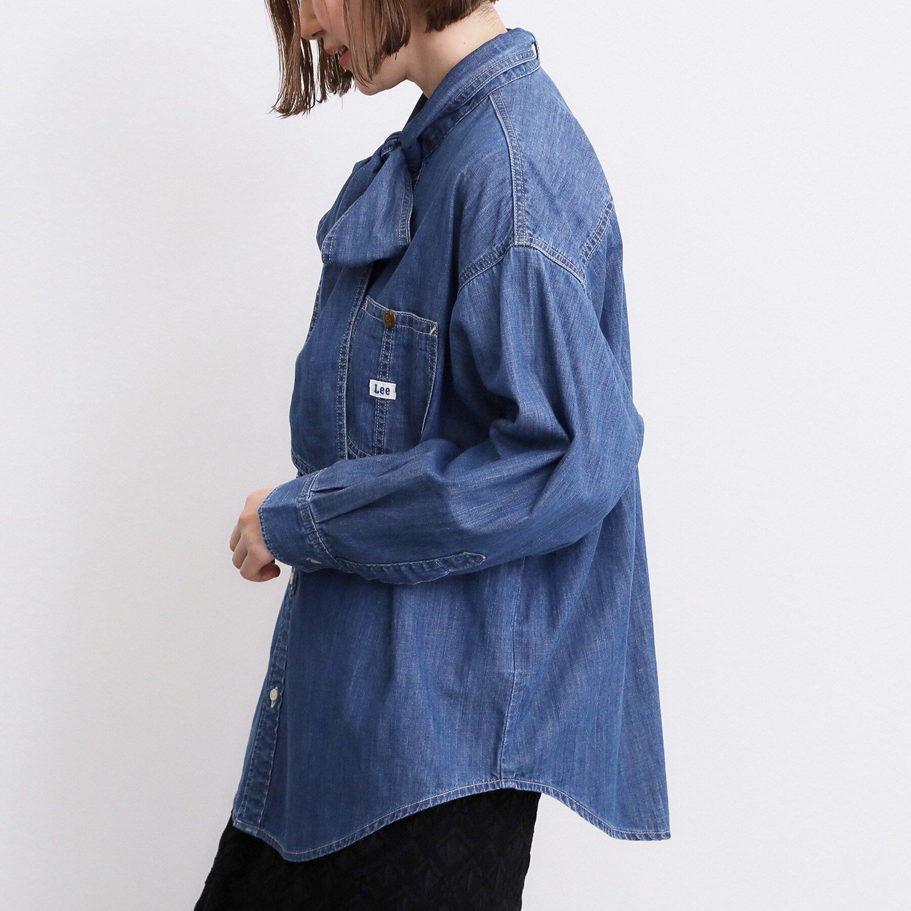grove「【Lee&times;grove別注】DENIM BOWTIE SHIRTS」|シャツ・ブラウス|