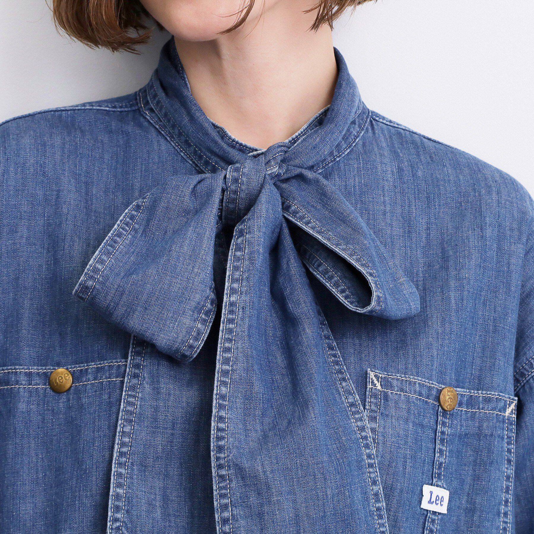 grove「【Lee&times;grove別注】DENIM BOWTIE SHIRTS」|シャツ・ブラウス|
