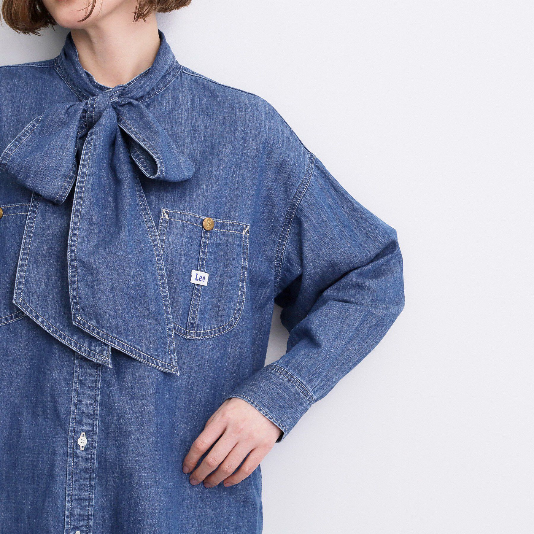 grove「【Lee&times;grove別注】DENIM BOWTIE SHIRTS」|シャツ・ブラウス|
