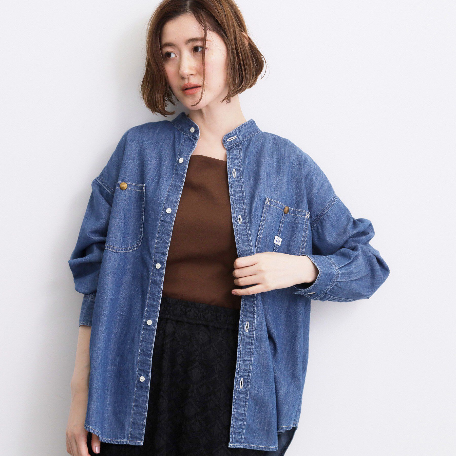 grove「【Lee&times;grove別注】DENIM BOWTIE SHIRTS」|シャツ・ブラウス|
