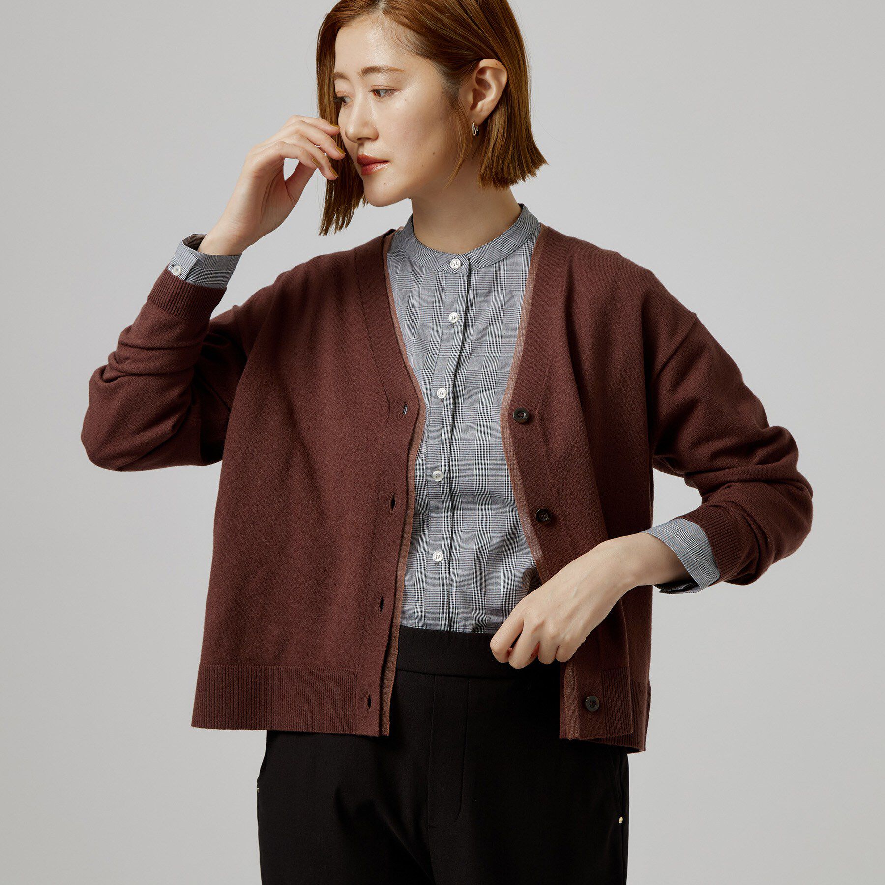 grove「【時短・着回し】ニットベスト&times;シャツSET」|その他|