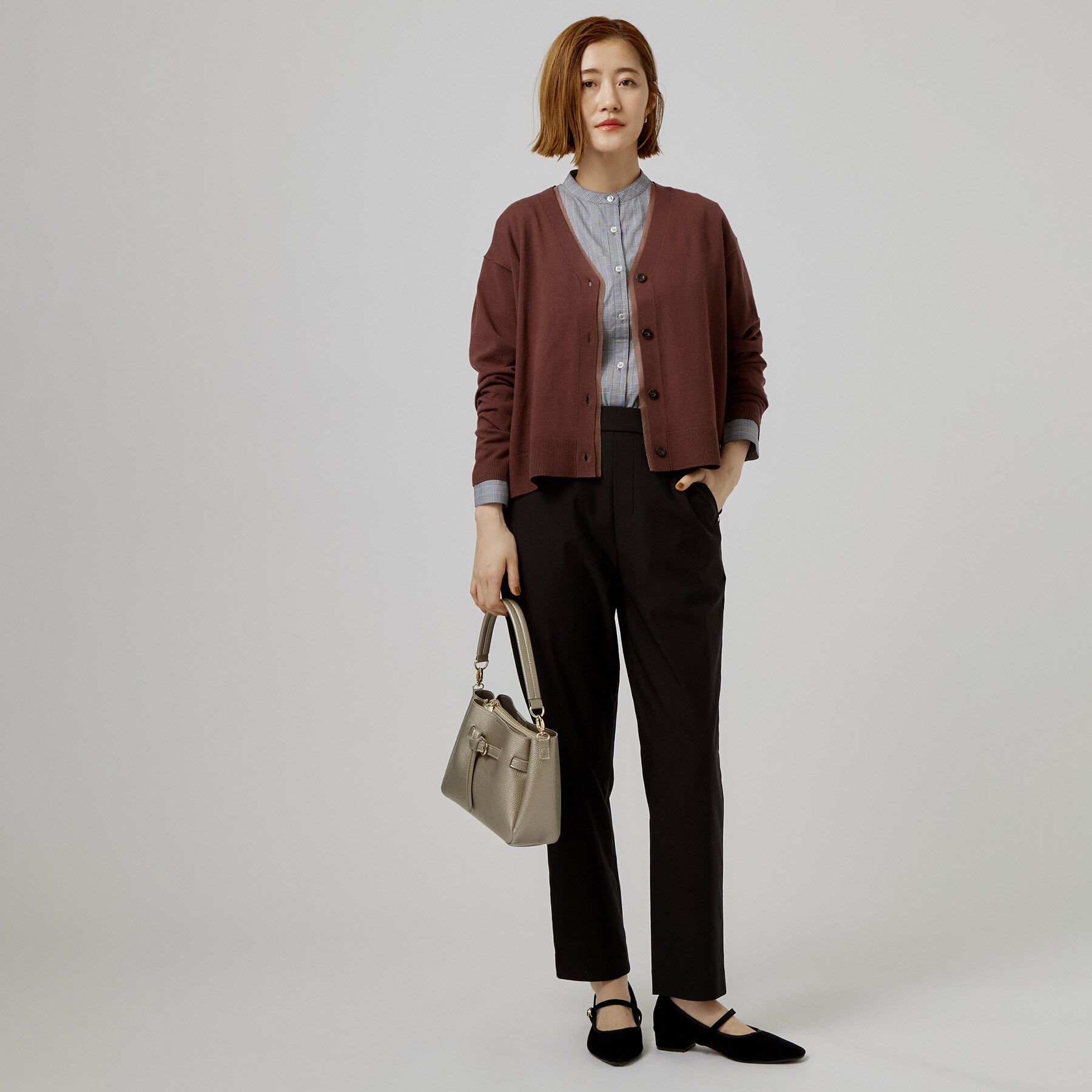 grove「【時短・着回し】ニットベスト&times;シャツSET」|その他|