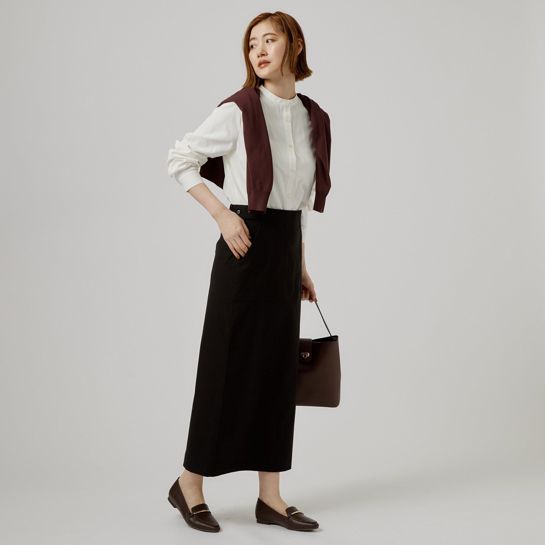 grove「【時短・着回し】ニットベスト&times;シャツSET」|その他|