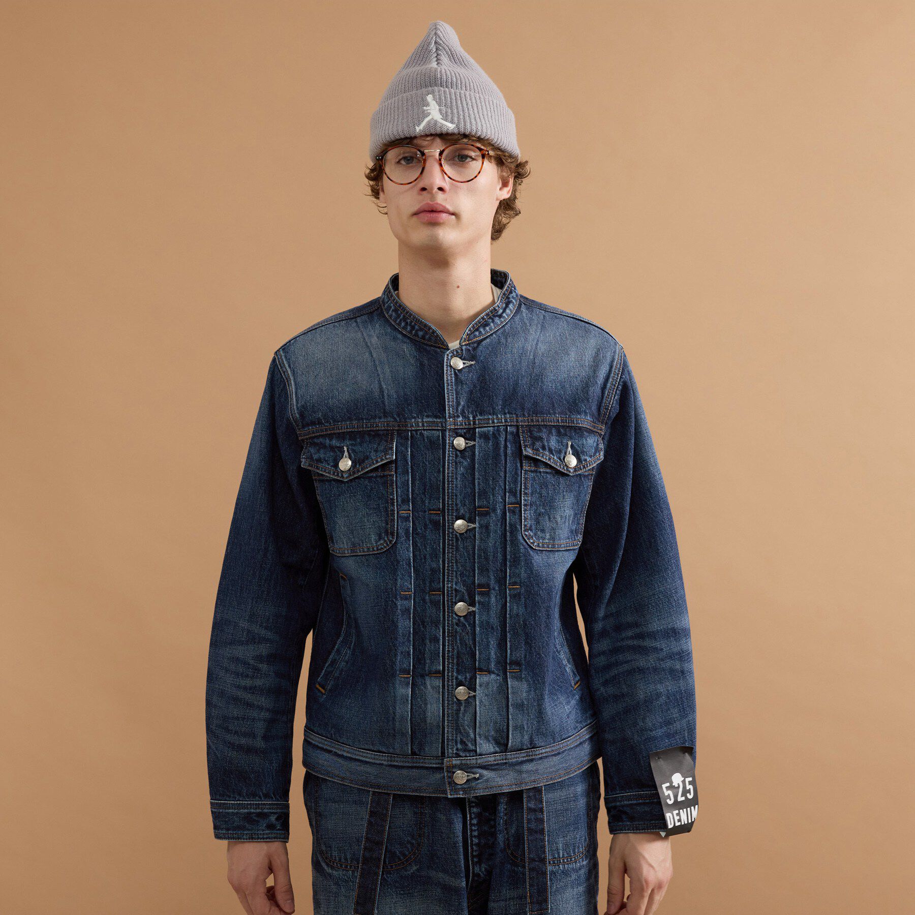 40CARATS&525「【525DENIM】14ozデニム ノーカラーGジャン」|ブルゾン・スタジャン|