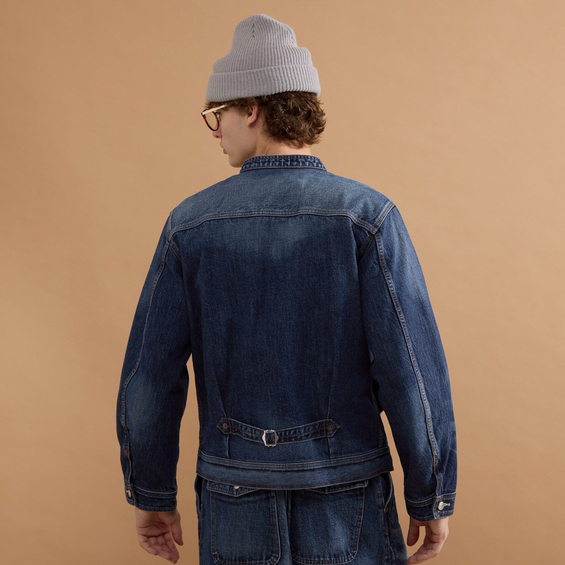 40CARATS&525「【525DENIM】14ozデニム ノーカラーGジャン」|ブルゾン・スタジャン|