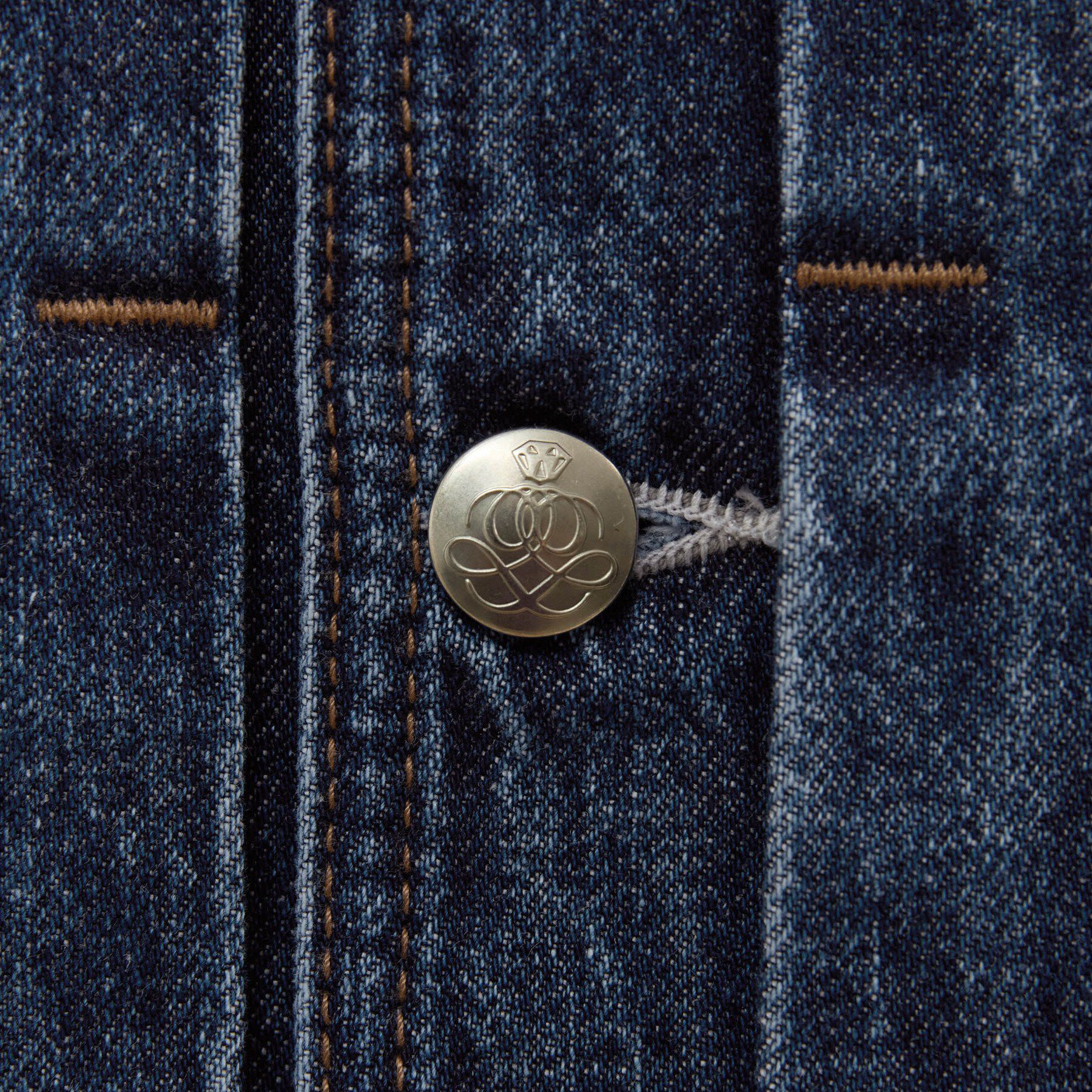 40CARATS&525「【525DENIM】14ozデニム ノーカラーGジャン」|ブルゾン・スタジャン|