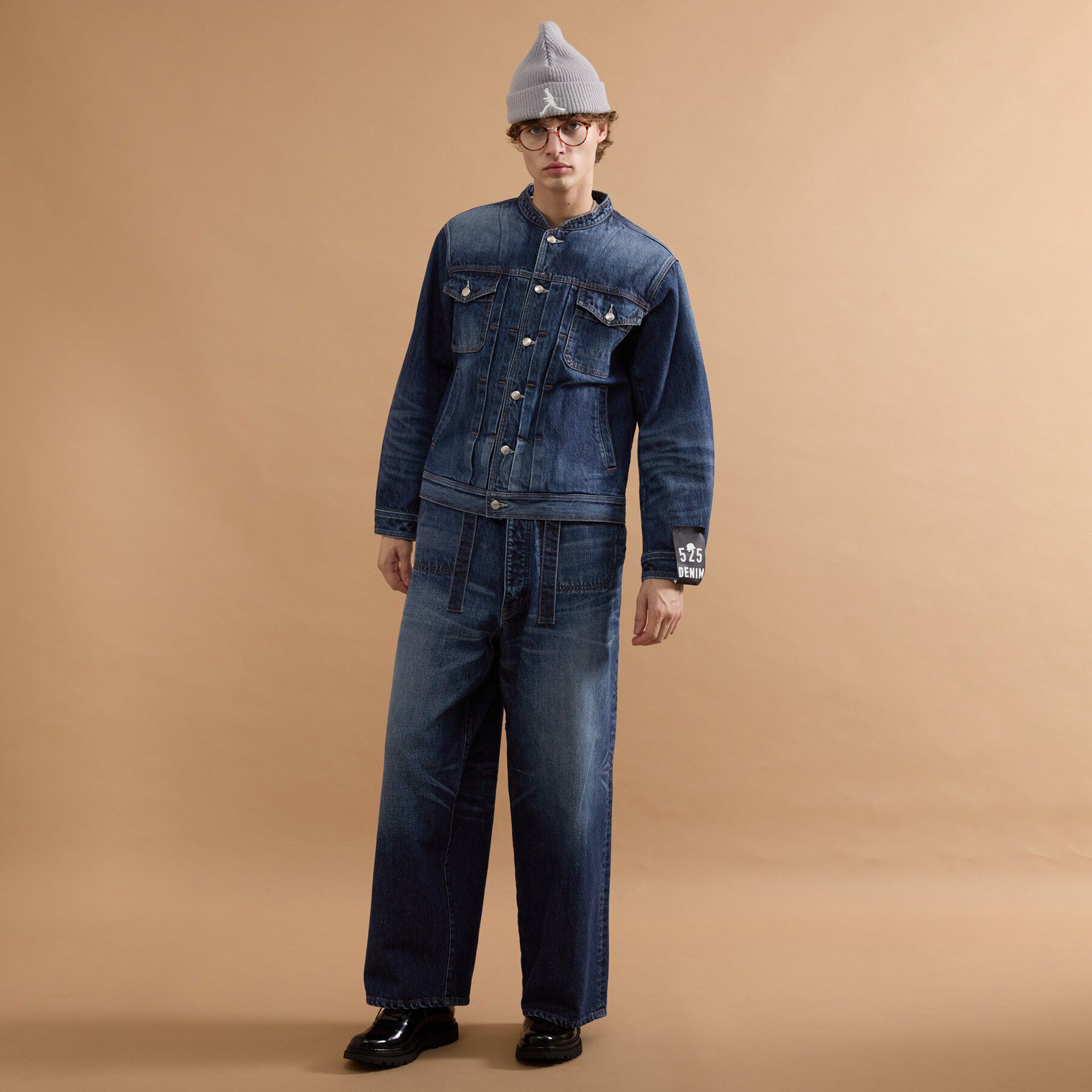 40CARATS&525「【525DENIM】14ozデニム ノーカラーGジャン」|ブルゾン・スタジャン|