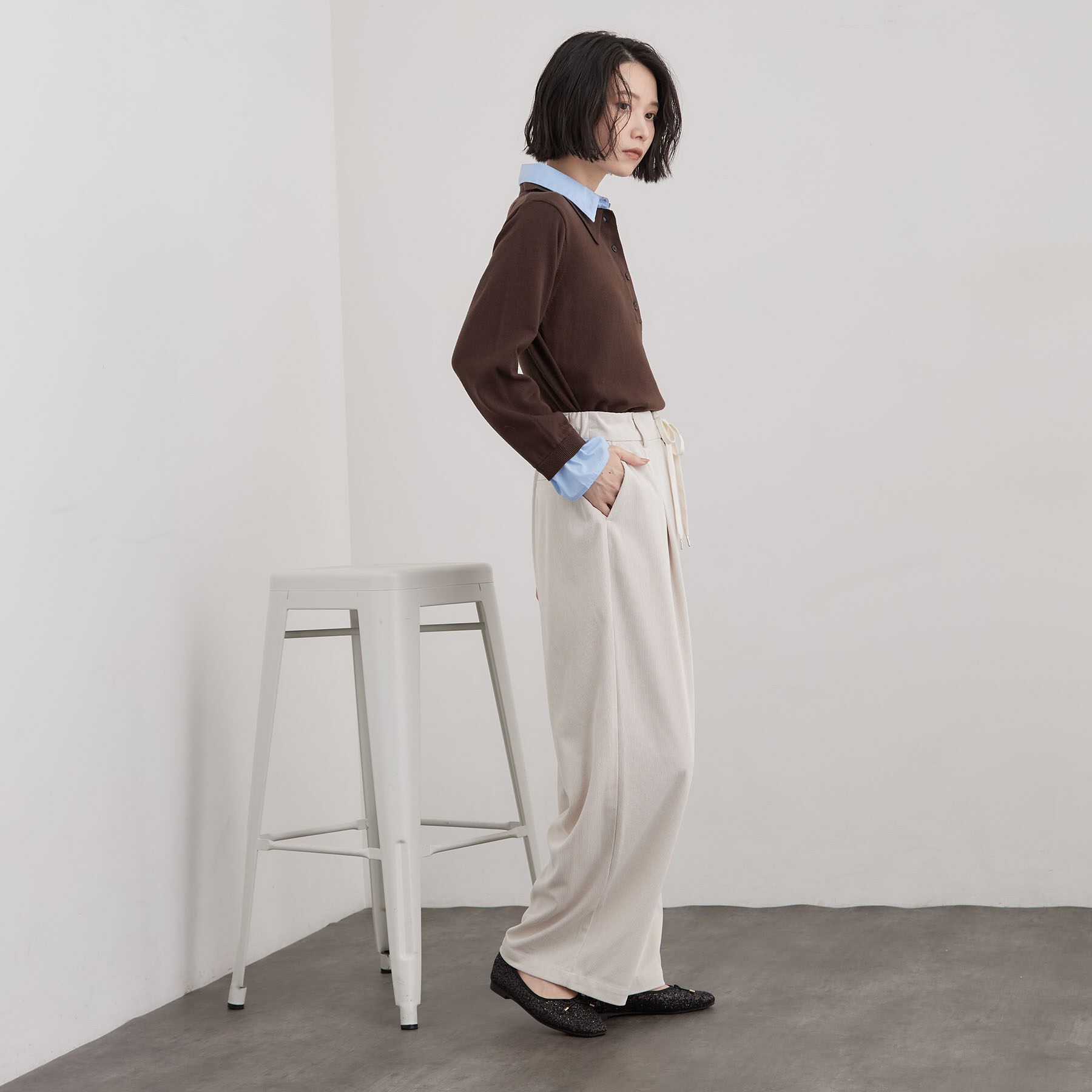 OPAQUE.CLIP「ストレッチコーデュロイ ワイドパンツ【洗濯機OK】」|その他|