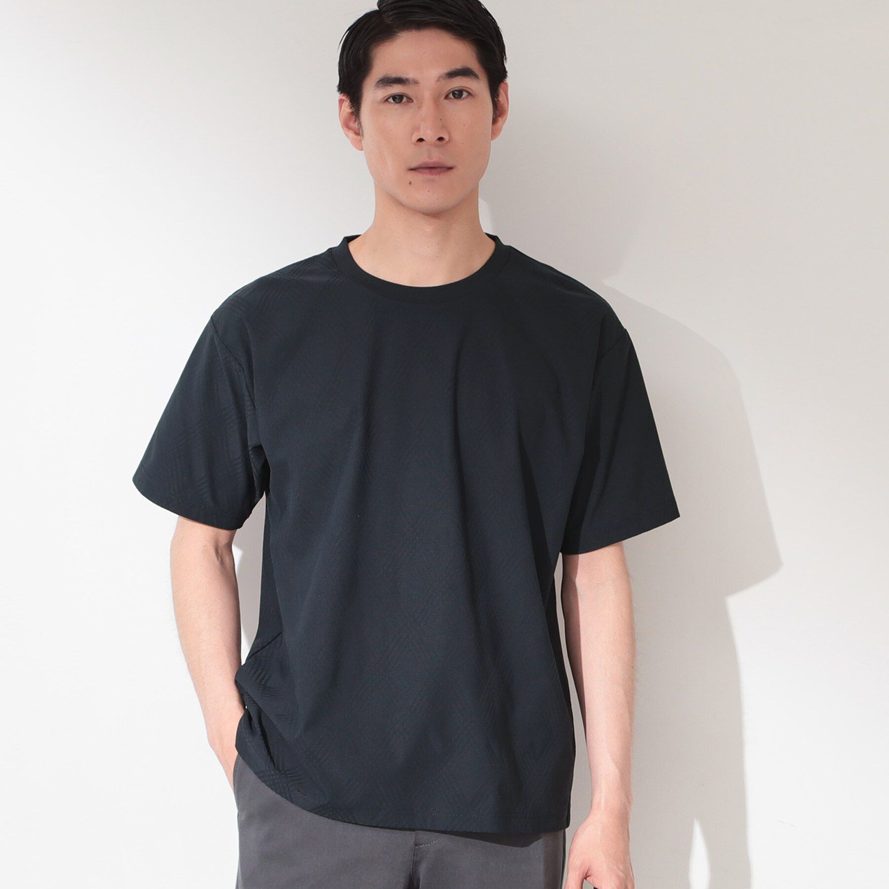THE SHOP TK「【接触冷感／吸水速乾／UVカット】パーフェクテック リンクス柄 半袖Tシャツ」|Tシャツ・カットソー|