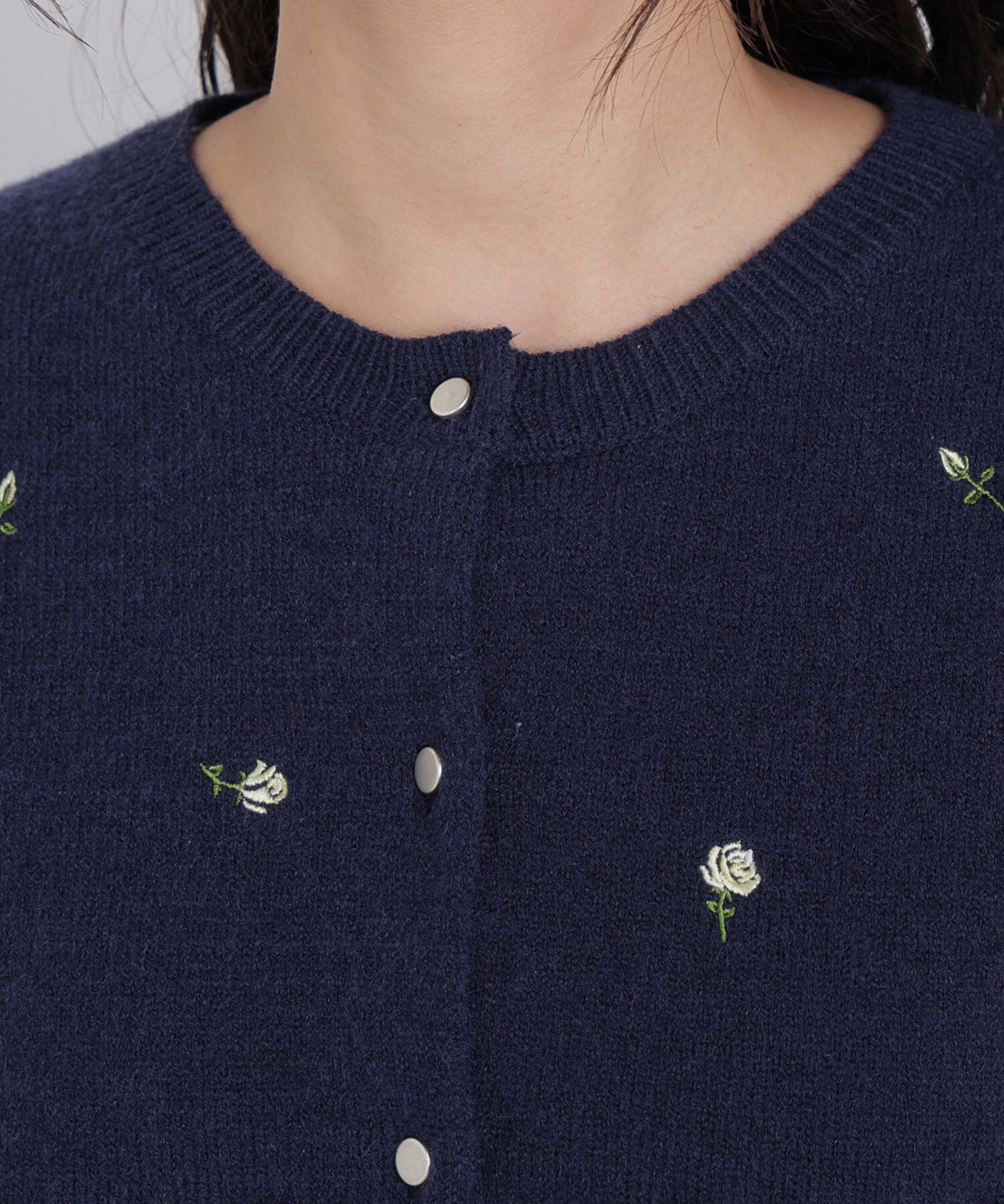  「〈N.〉ローズ刺繍カーディガン」|ニット・セーター|