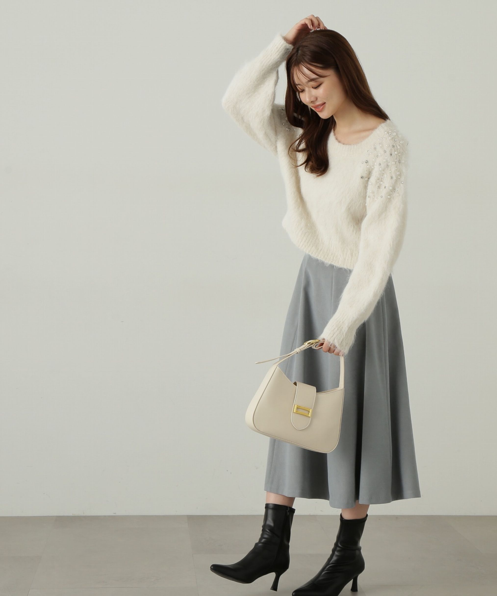 PROPORTION BODY DRESSING「ソフトタッチフレアスカート」|スカート|ブルー
