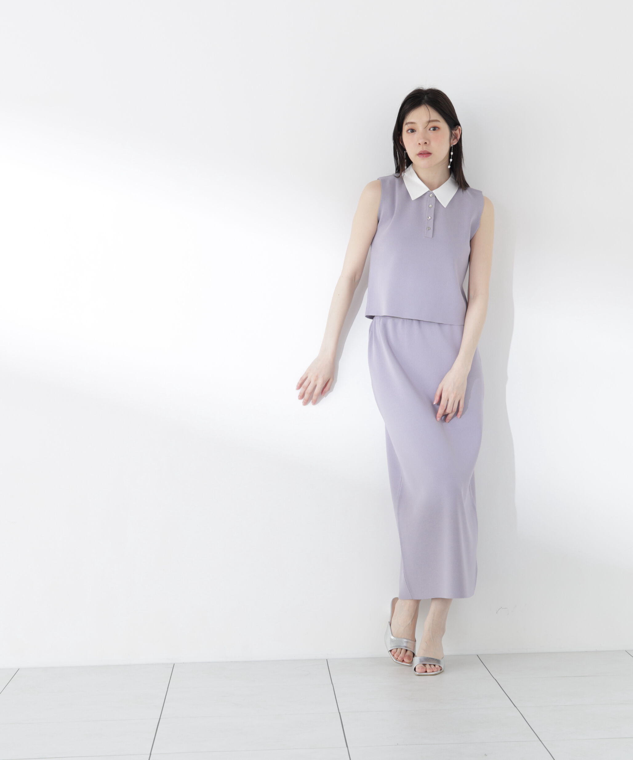 PROPORTION BODY DRESSING「＜青島心さん着用＞衿ドッキングニットセットアップ」|ワンピース|