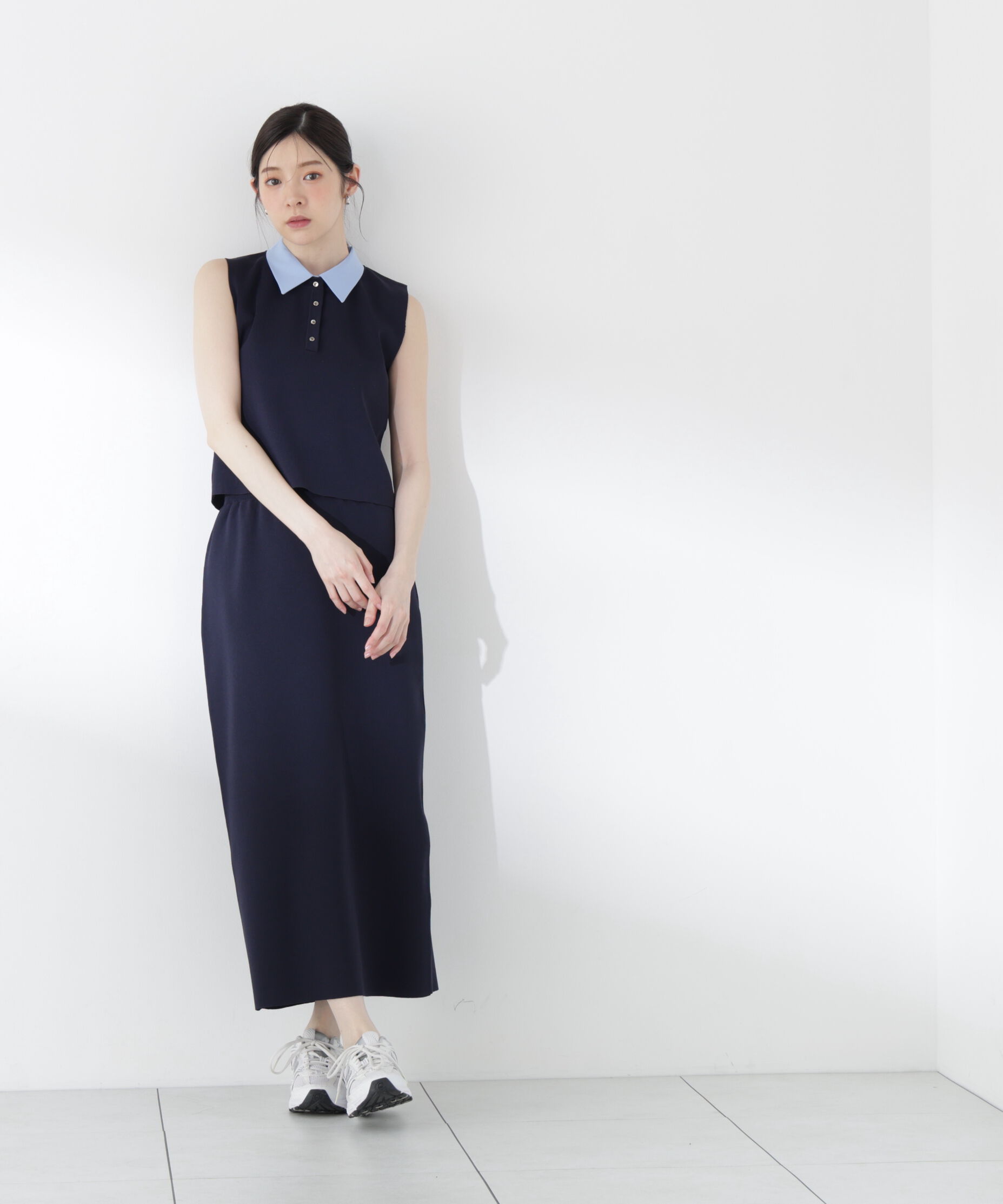 PROPORTION BODY DRESSING「＜青島心さん着用＞衿ドッキングニットセットアップ」|ワンピース|