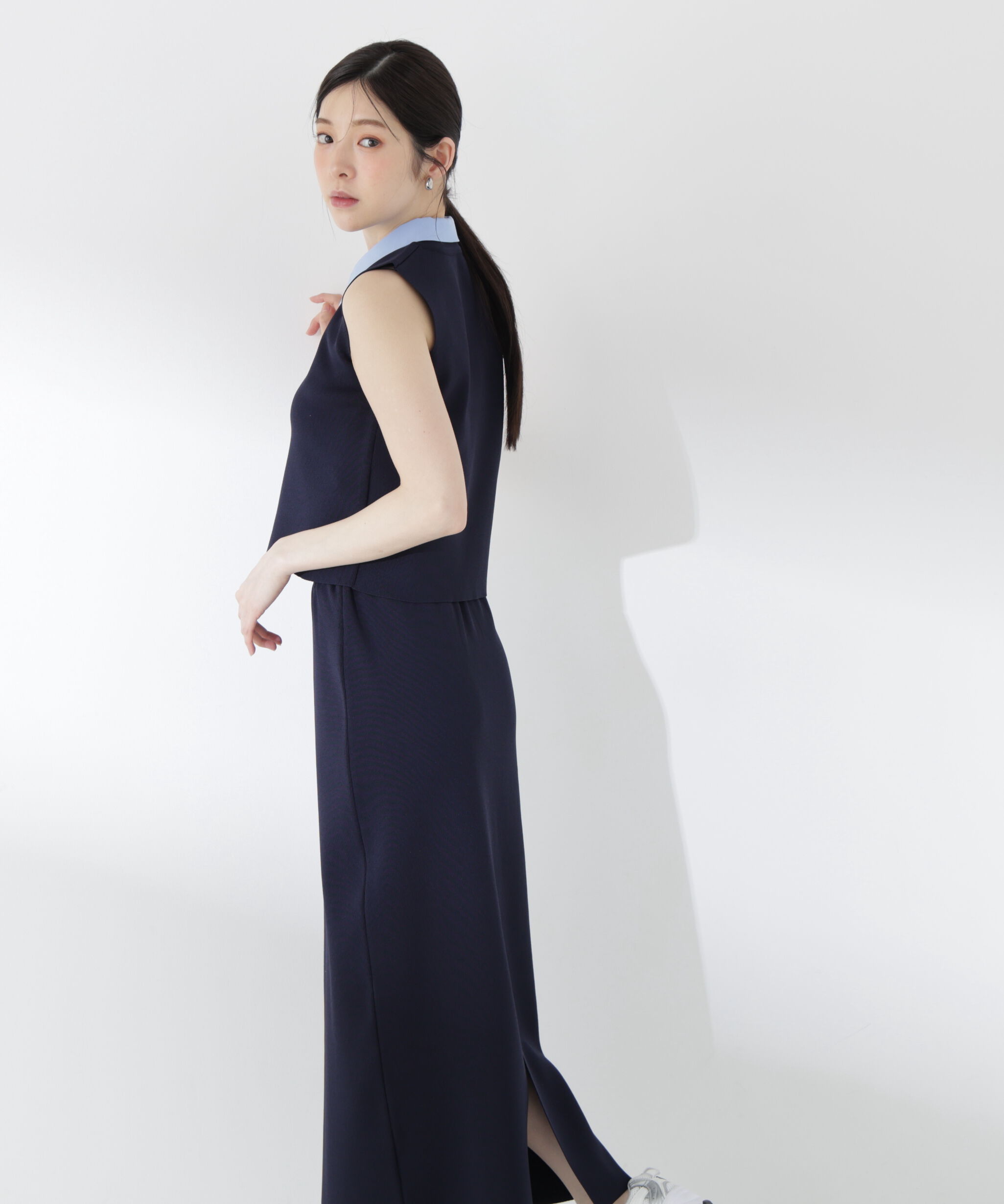 PROPORTION BODY DRESSING「＜青島心さん着用＞衿ドッキングニットセットアップ」|ワンピース|