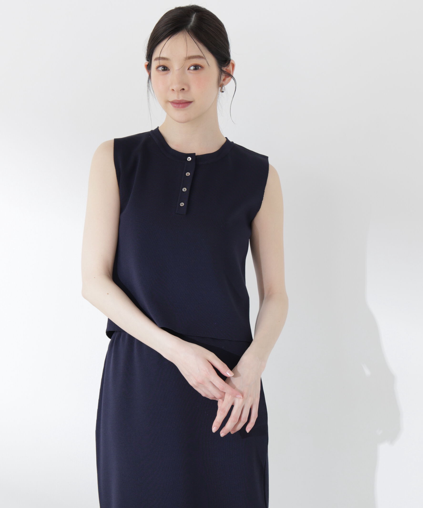 PROPORTION BODY DRESSING「＜青島心さん着用＞衿ドッキングニットセットアップ」|ワンピース|
