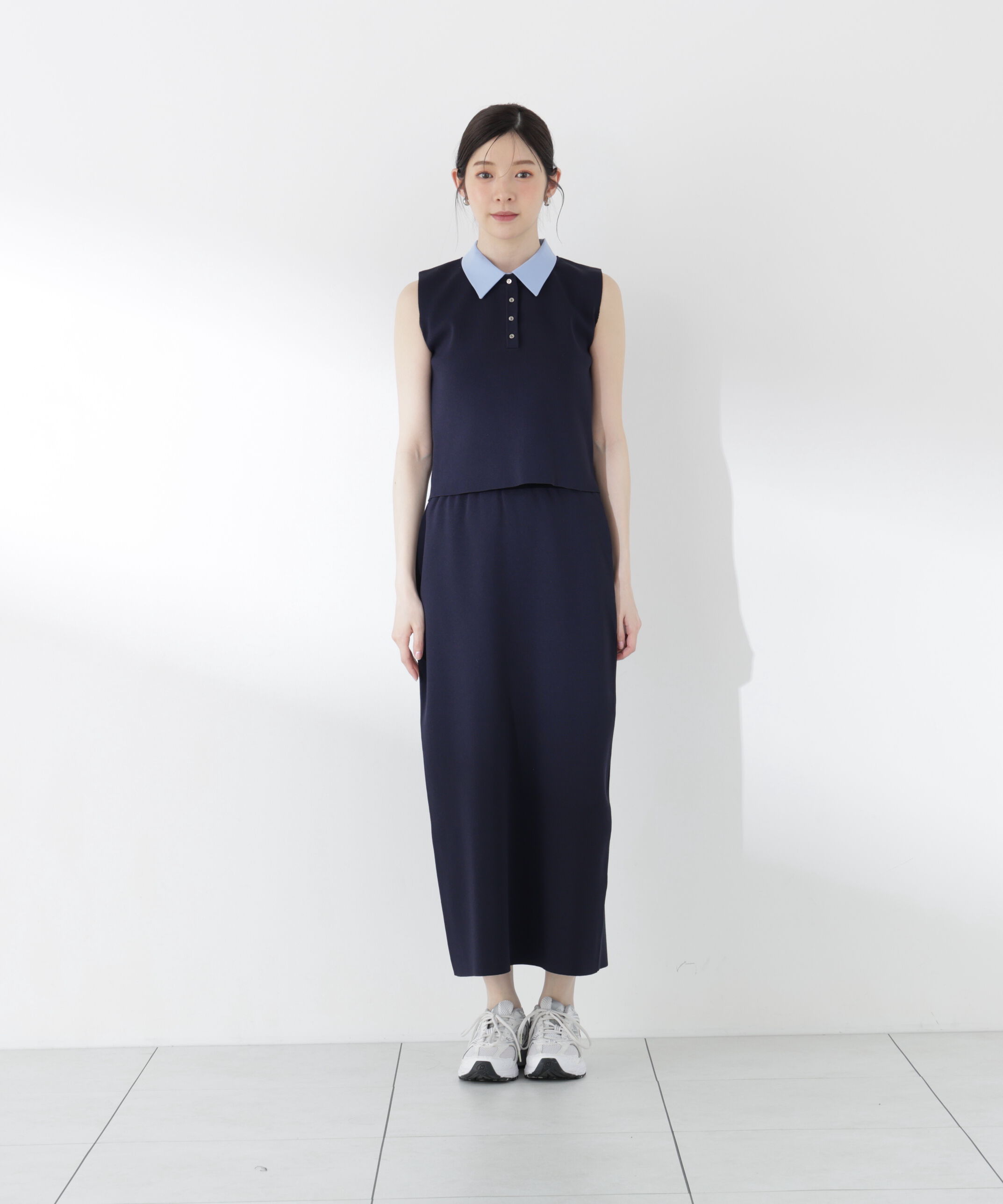PROPORTION BODY DRESSING「＜青島心さん着用＞衿ドッキングニットセットアップ」|ワンピース|