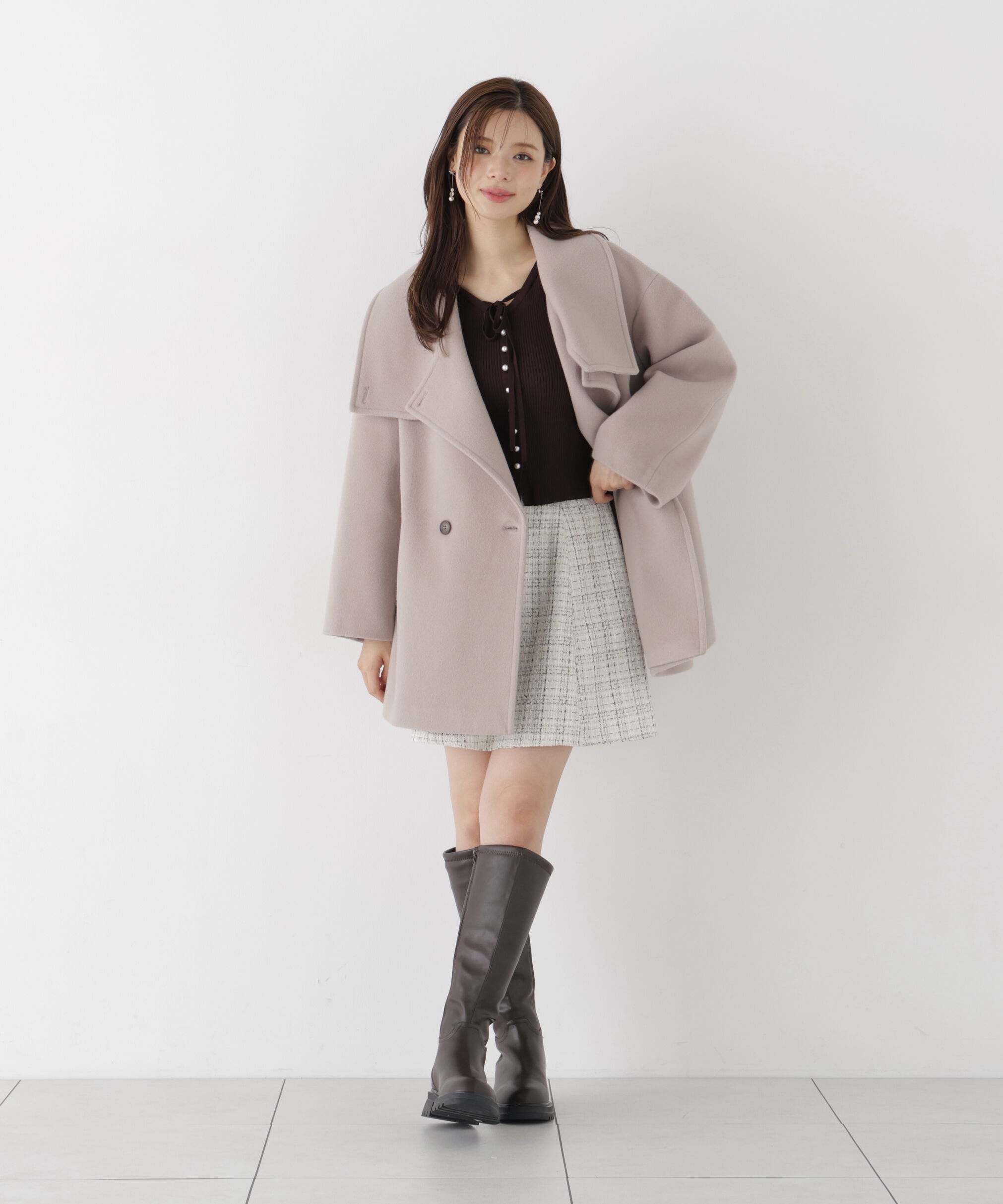 PROPORTION BODY DRESSING「パール付きリボンニット」|ニット・セーター|