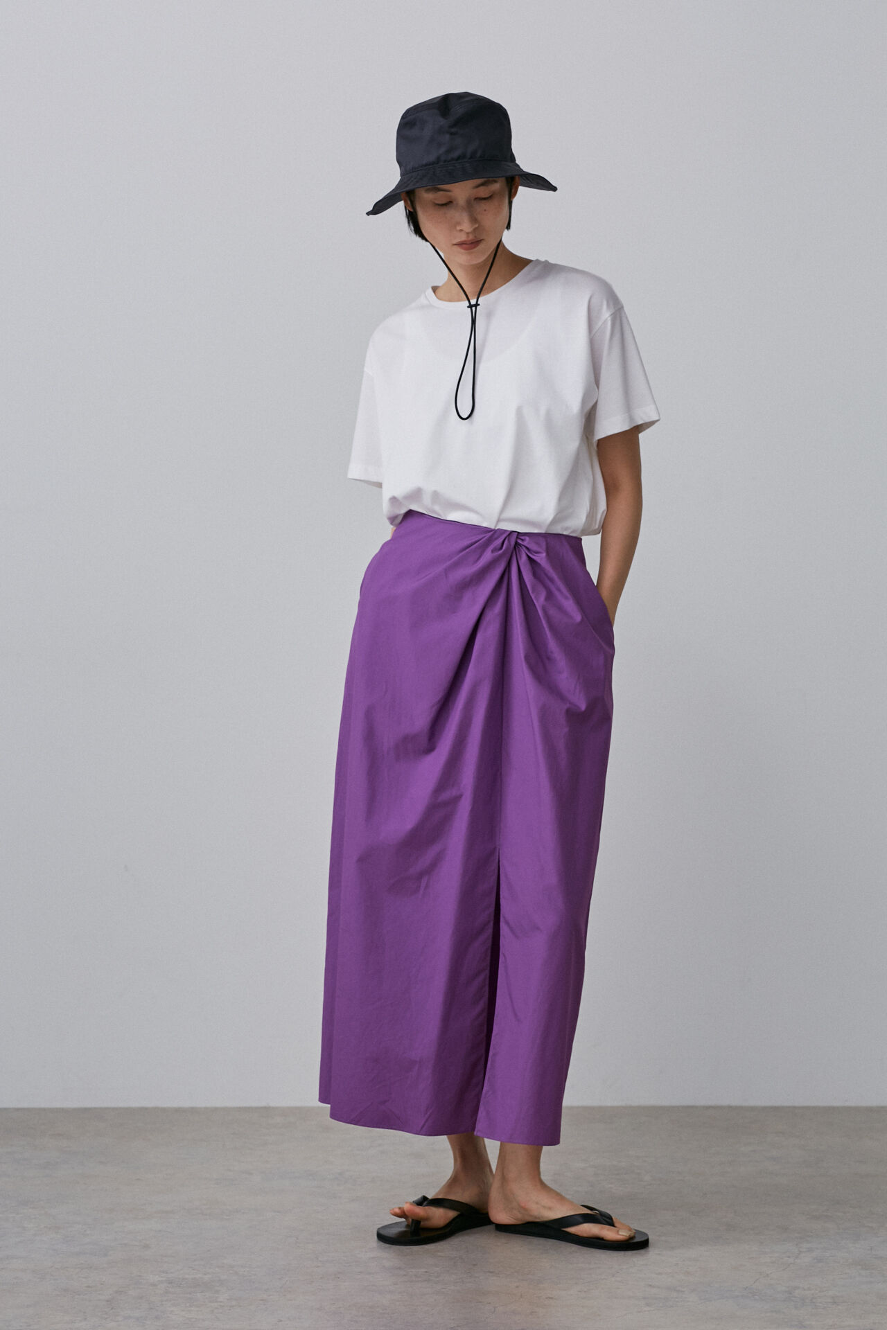YLEVE 「YLEVE / FINX COTTON WEATHER TWIST SK」|スカート|パープル
