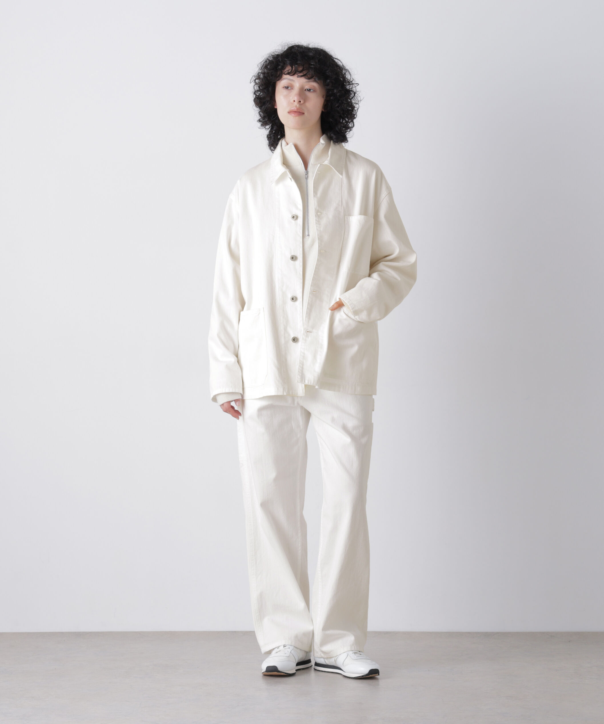 YLEVE 「Ｙ /  [UNISEX] ORGANIC COTTON LIGHT DENIM COVERALL JACKET」|ブルゾン・スタジャン|