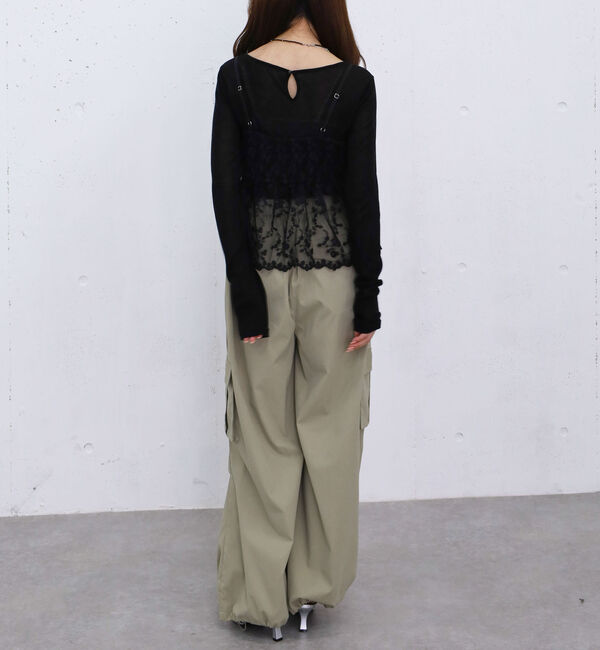 archives「刺?レースペプラムビスチェ&times;シアーカットＴＯＰＳ」|カーディガン|