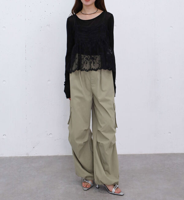 archives「刺?レースペプラムビスチェ&times;シアーカットＴＯＰＳ」|カーディガン|