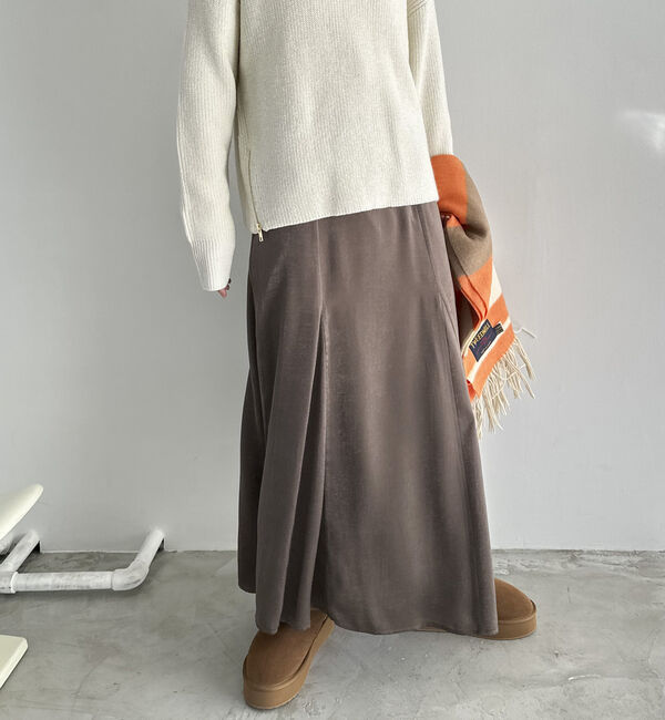 Doux archives「ワッシャーピーチサテンスカート」|スカート|