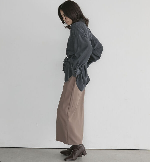 Doux archives「カットジョーゼットサイドＺＩＰスカート」|スカート|