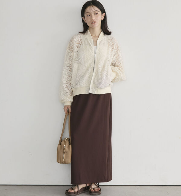 Doux archives「カットジョーゼットサイドＺＩＰスカート」|スカート|