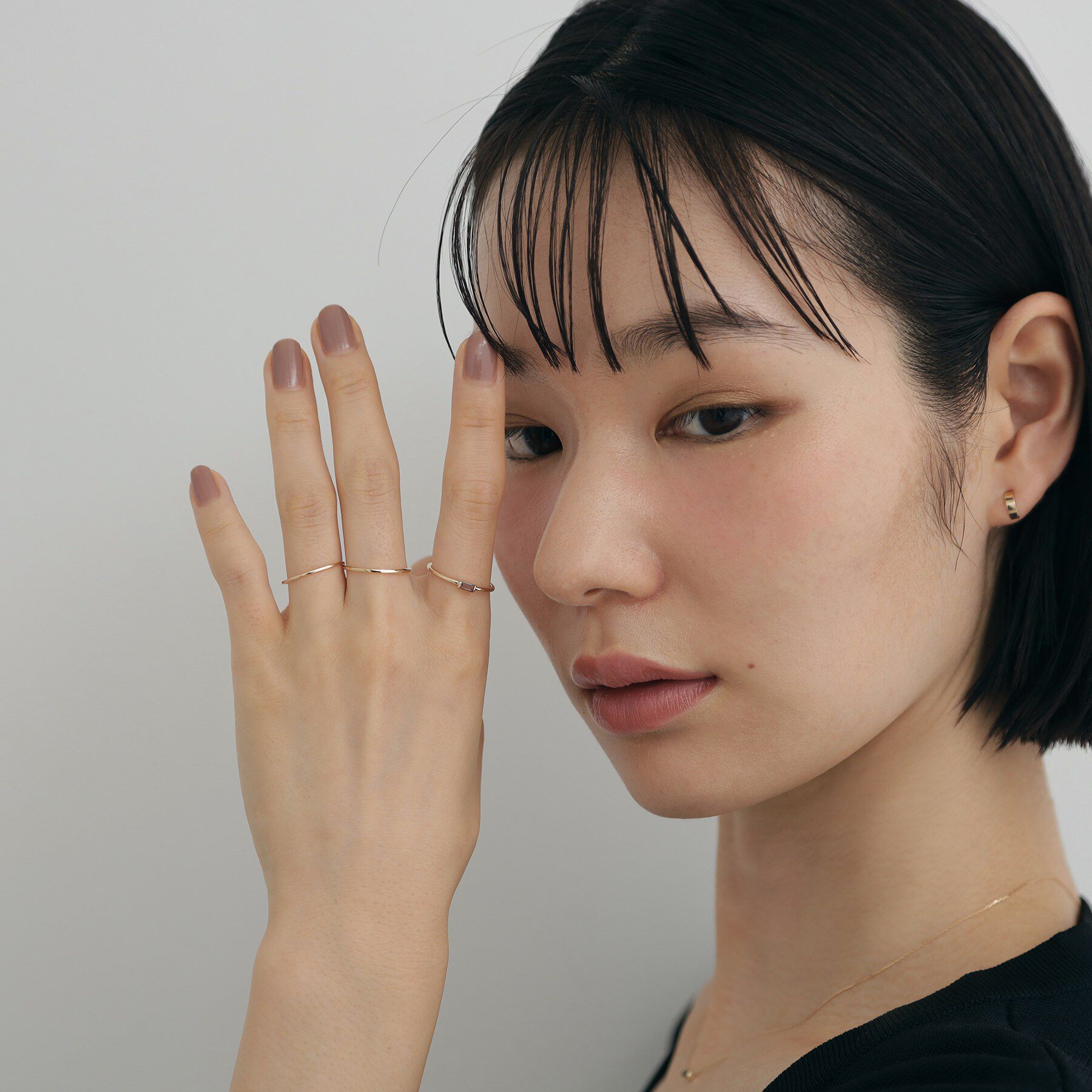 COCOSHNIK ONKITSCH「K10スモーキークォーツ バケットカットリング」|リング|