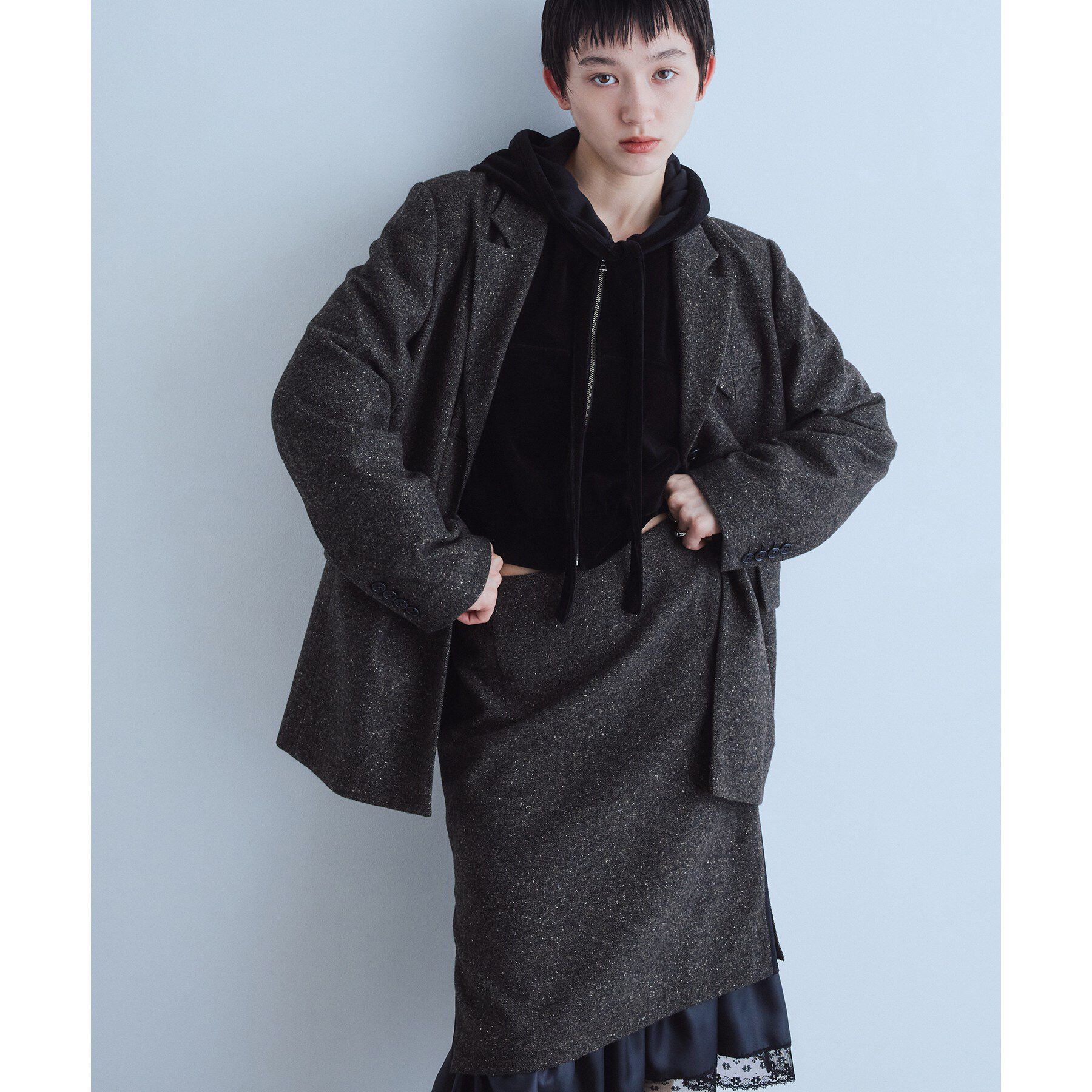 CODE A「soft nep convertible jacket」|テーラードジャケット|