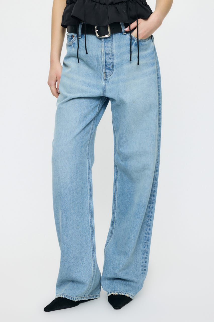 MOUSSY「LOW SLUNG ストレート」|デニム|L/BLU1