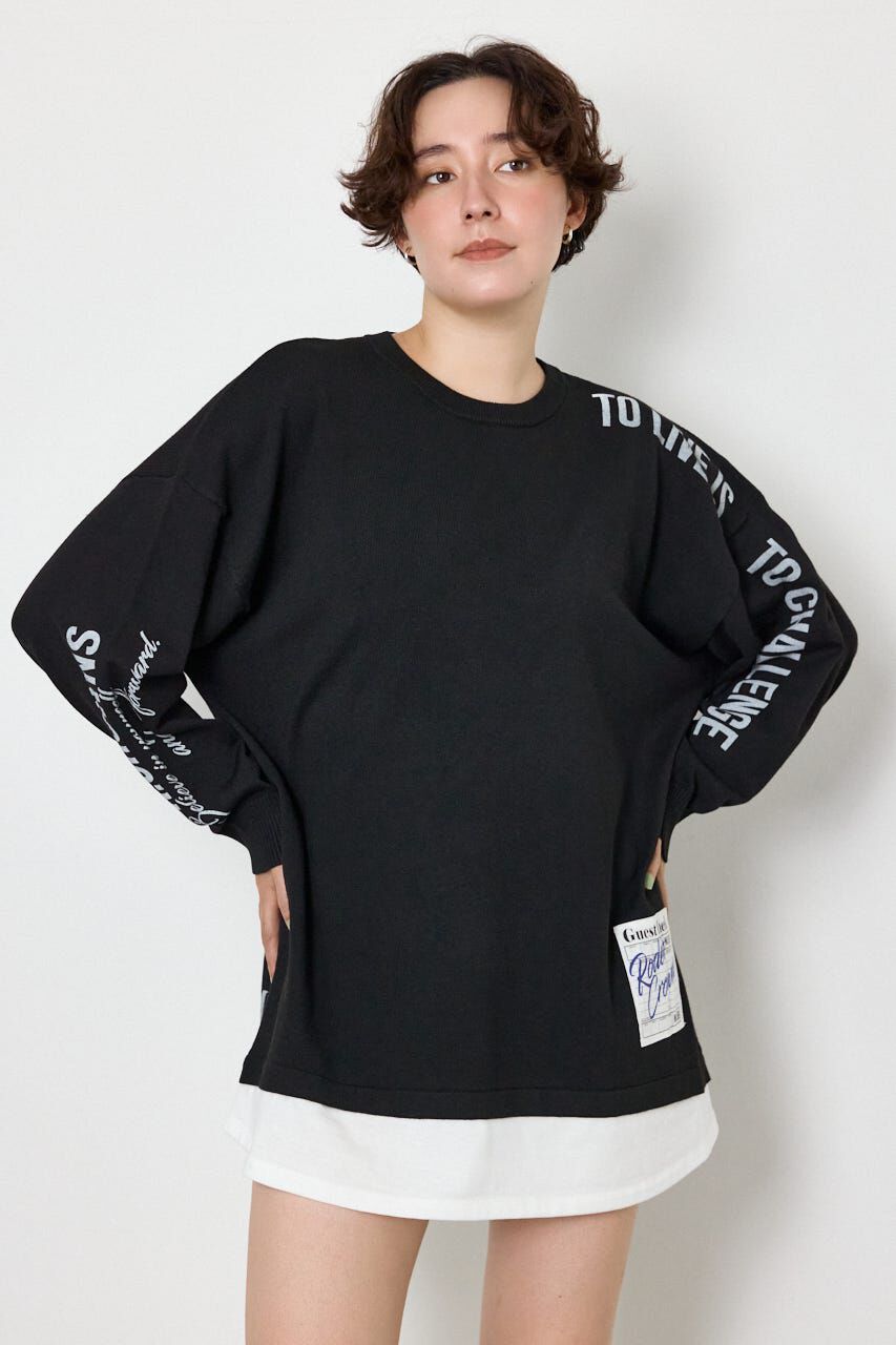 RODEO CROWNS「フェイクレイヤードニットワンピース」|ワンピース|